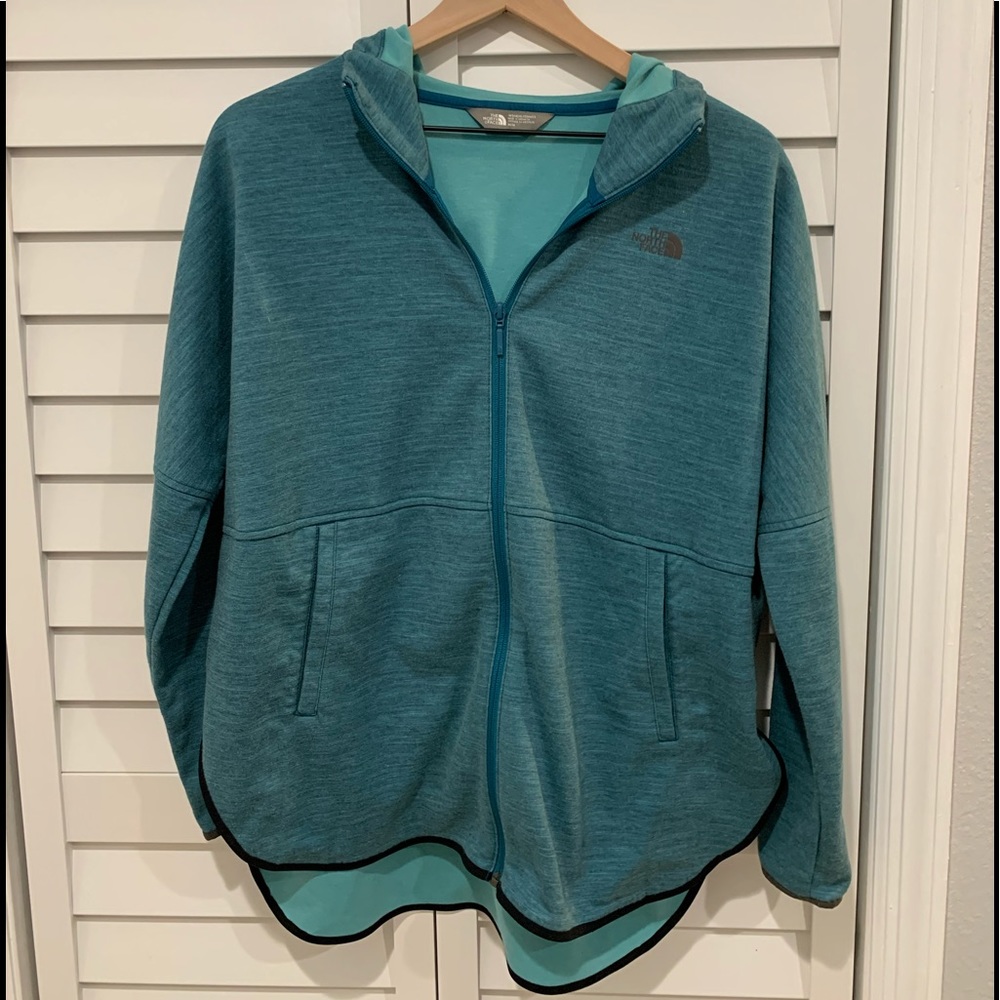 The North Face hooded zippered pullover size med